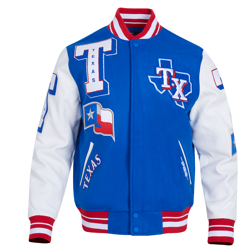 CHAMARRA UNIVERSITARIA MLB TEXAS RANGERS MASH UP