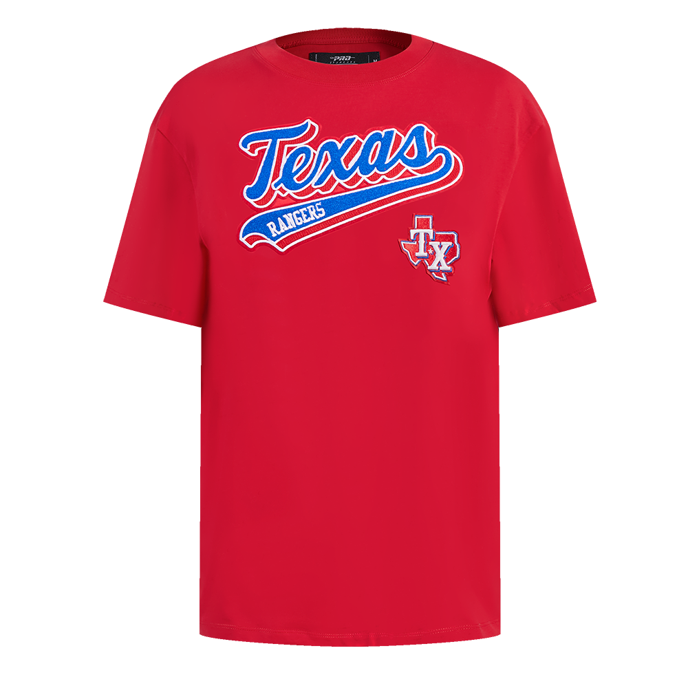 MANGA CORTA BOYFRIEND MLB TEXAS RANGERS SCRIPT TAIL PARA MUJER