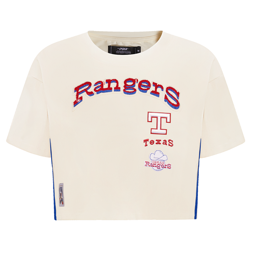 MANGA CORTA CROP MLB TEXAS RANGERS RETRO CLASSICS PARA MUJER