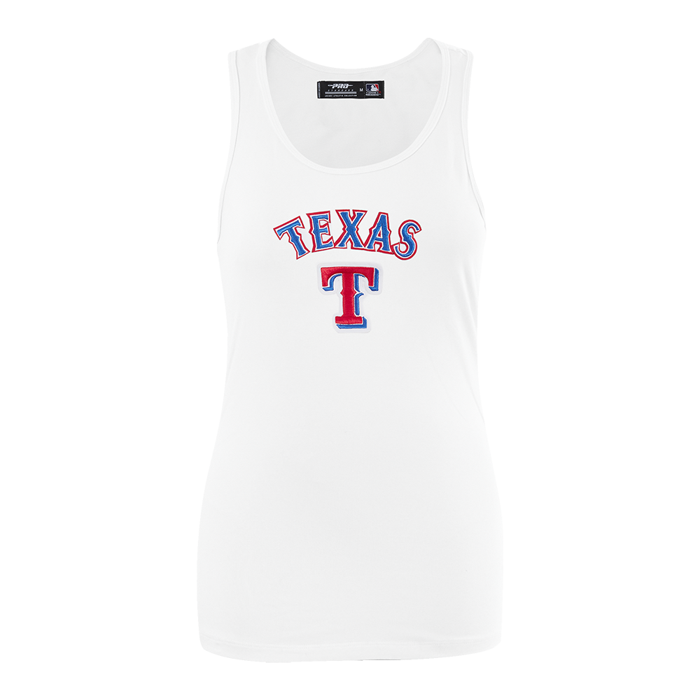 SIN MANGAS DE CORTE RELAJADO MLB TEXAS RANGERS CLASSIC CHENILLE PARA MUJER