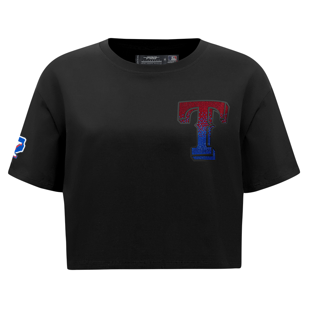 MANGA CORTA CROP MLB TEXAS RANGERS JEWELS PARA MUJER