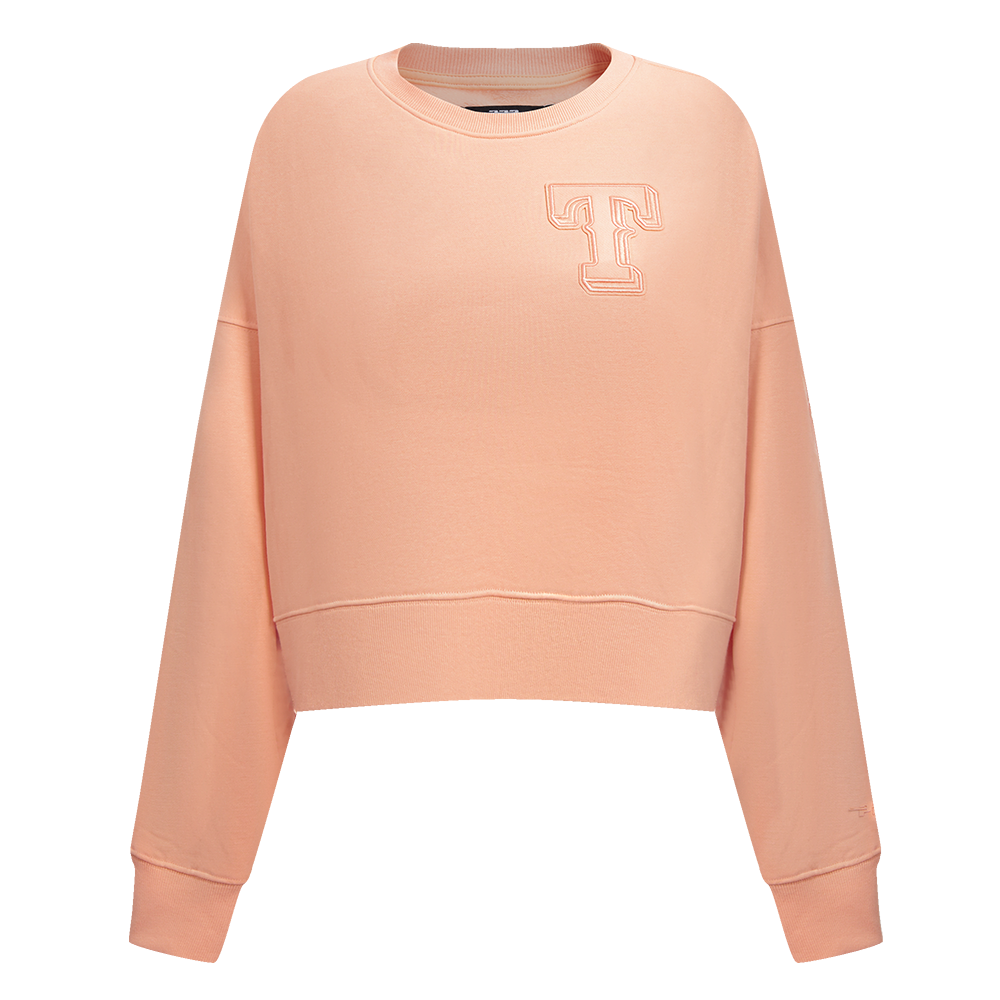 SUDADERA DE CUELLO REDONDO MLB TEXAS RANGERS NEUTRAL PARA MUJER