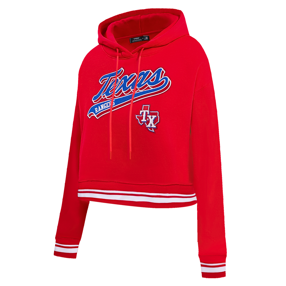 SUDADERA CON GORRO MLB TEXAS RANGERS SCRIPT TAIL PARA MUJER