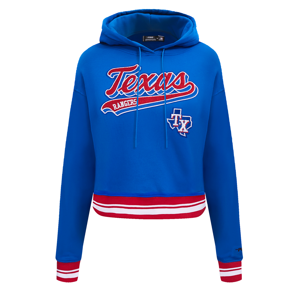 SUDADERA CON GORRO MLB TEXAS RANGERS SCRIPT TAIL PARA MUJER