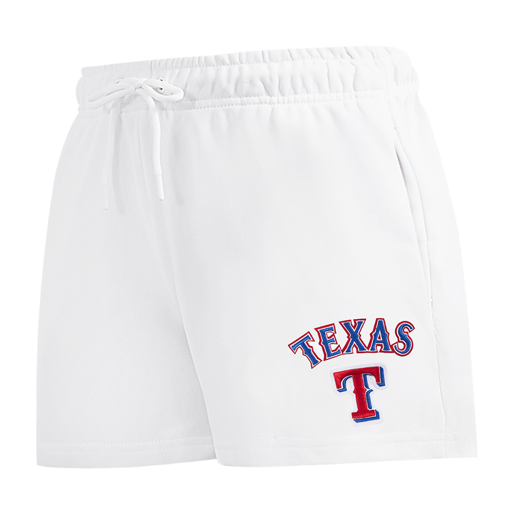 SHORTS DE ALGODÓN MLB TEXAS RANGERS CLASSIC CHENILLE PARA MUJER