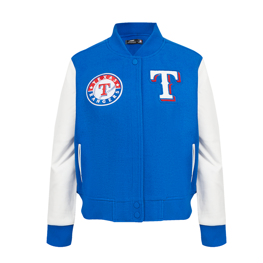 CHAMARRA UNIVERSITARIA MLB TEXAS RANGERS CLASSIC CHENILLE PARA MUJER