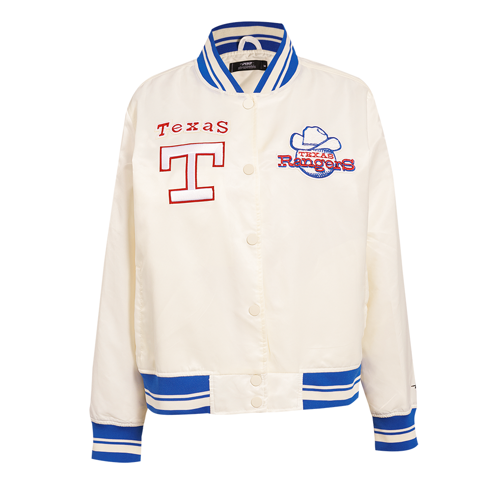 CHAMARRA DE SATÍN MLB TEXAS RANGERS RETRO CLASSICS PARA MUJER