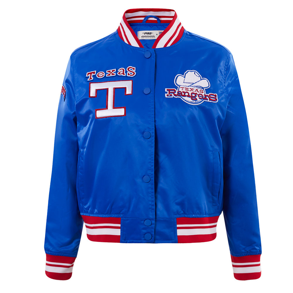 CHAMARRA DE SATÉN MLB TEXAS RANGERS RETRO CLASSICS PARA MUJER