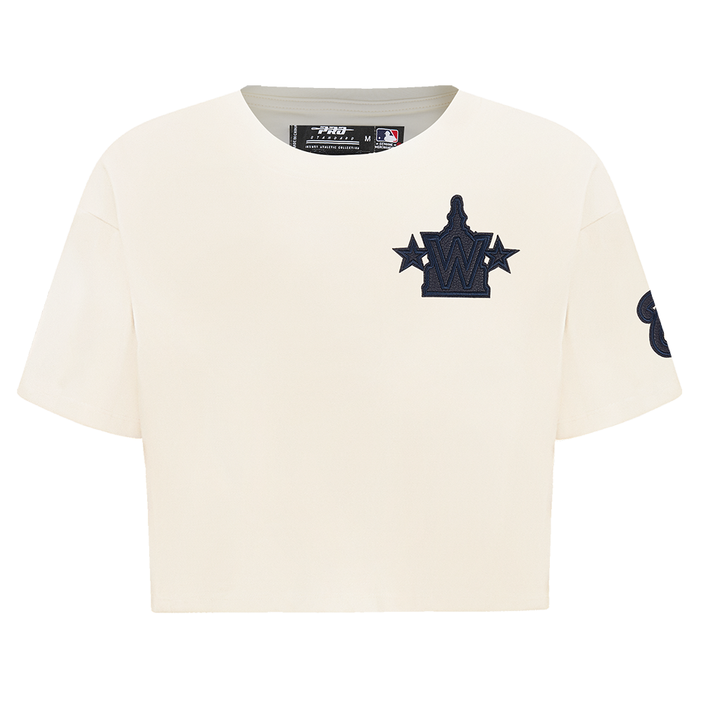 MANGA CORTA CROP MLB WASHINGTON NATIONALS TRIPLE TONAL PARA MUJER