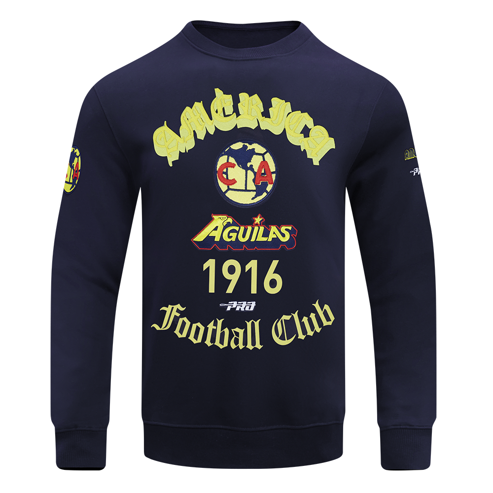 SUDADERA DE CUELLO REDONDO LIGA MX CLUB AMERICA OLD ENGLISH