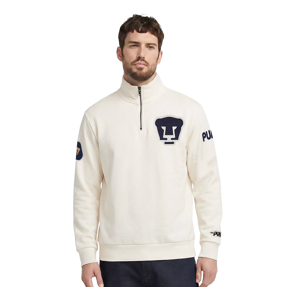 SUDADERA CON CIERRE CORTO LIGA MX PUMAS UNAM CLASSIC CHENILLE PARA HOMBRE