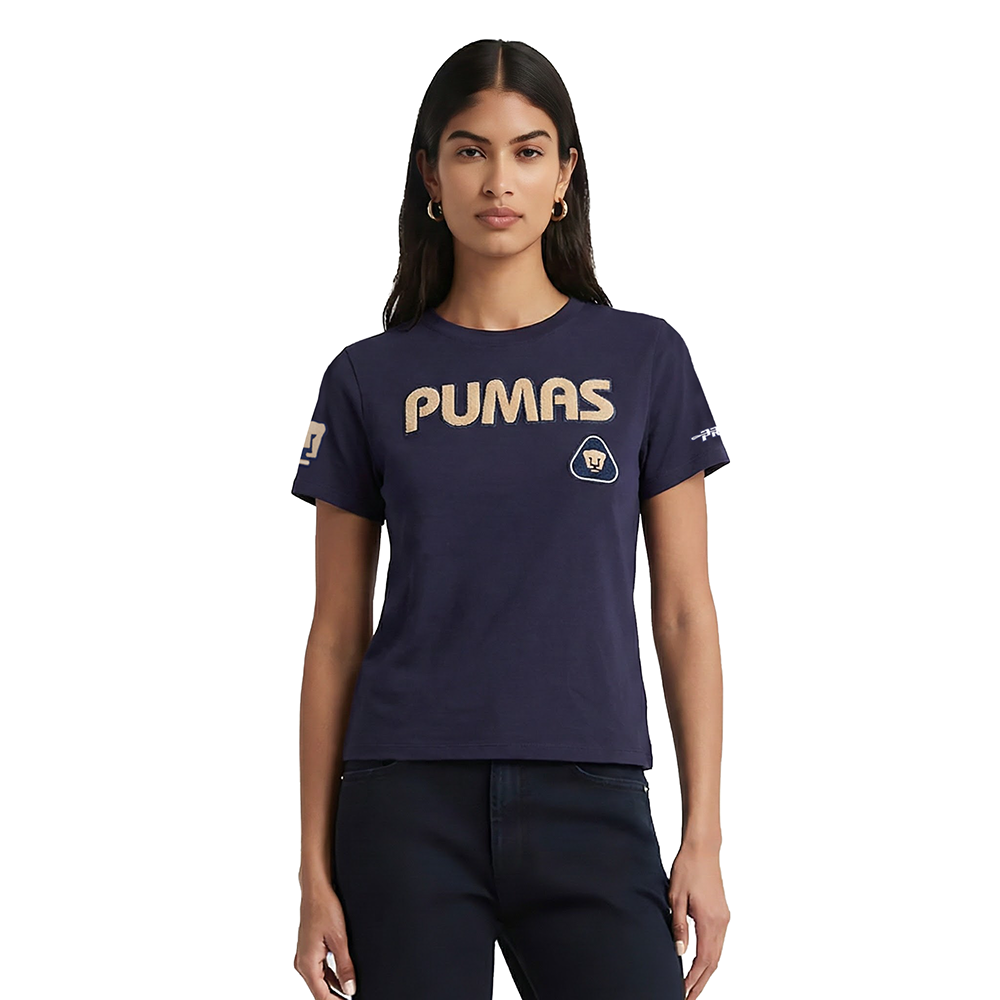 PLAYERA LIGA MX PUMAS UNAM CLASSIC CHENILLE PARA MUJER
