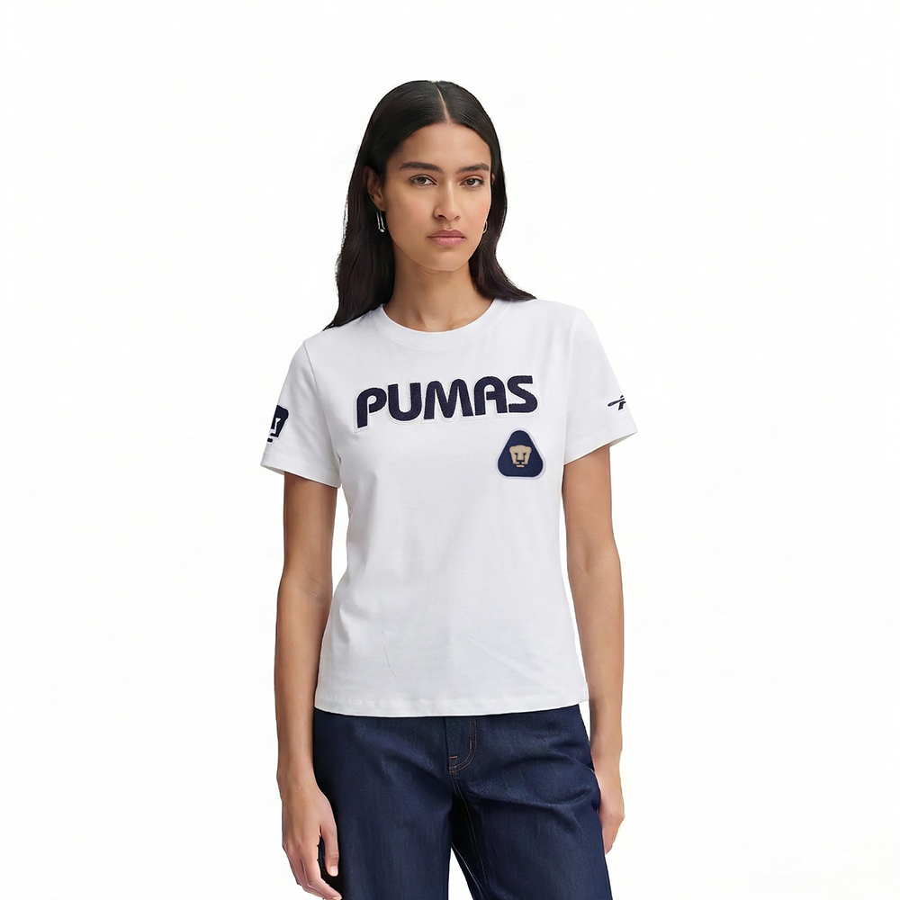 PLAYERA LIGA MX PUMAS UNAM CLASSIC CHENILLE PARA MUJER