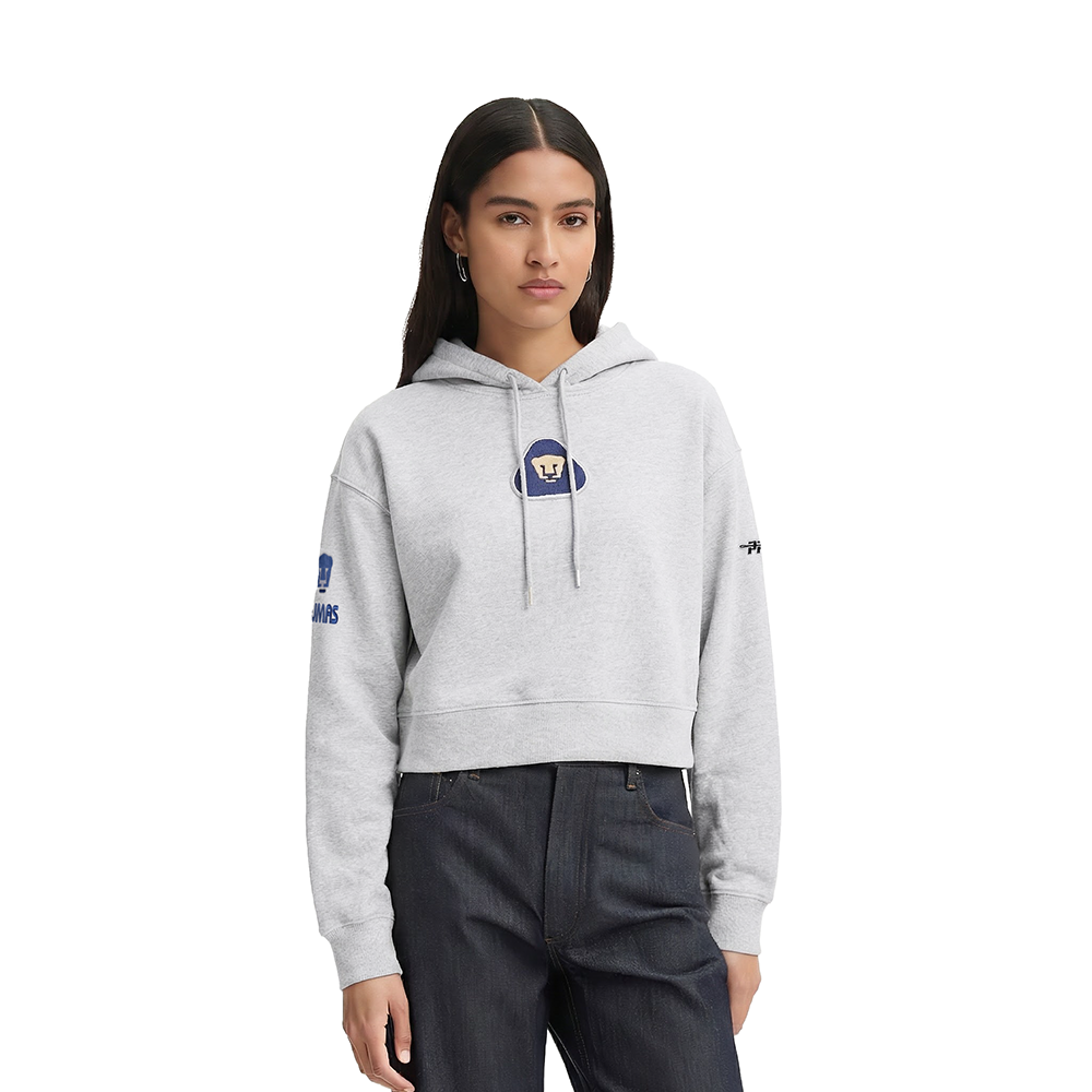 SUDADERA CON GORRO LIGA MX PUMAS UNAM CLASSIC CHENILLE PARA MUJER